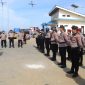 Kabag Ops Polres Sumenep, AKP Junaedi, saat memimpin Apel Keberangkatan  Patroli Safari Kepulauan di Pelabuhan Kalianget (Foto:Humas).