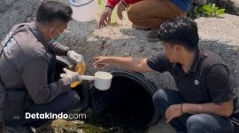 GPN dan DLH saat melakukan peninjauan langsung ke wilayah Desa Beluk Ares dan Desa Campor Timur, Selasa 29/9/2026 (Detakindo.com).
